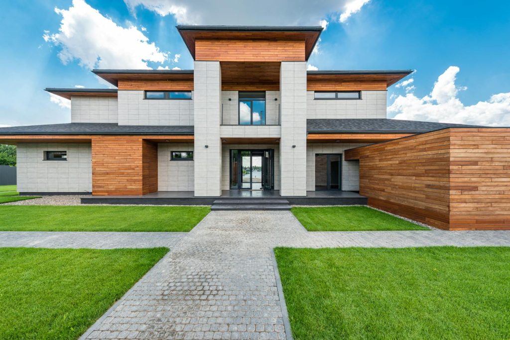 Façade d'une maison contemporaine