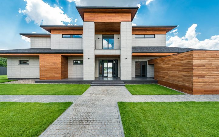 Façade d'une maison contemporaine