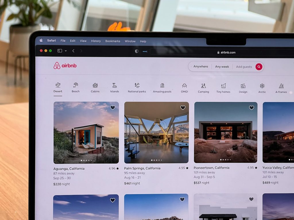 Interface utilisateur d'un site de photographies