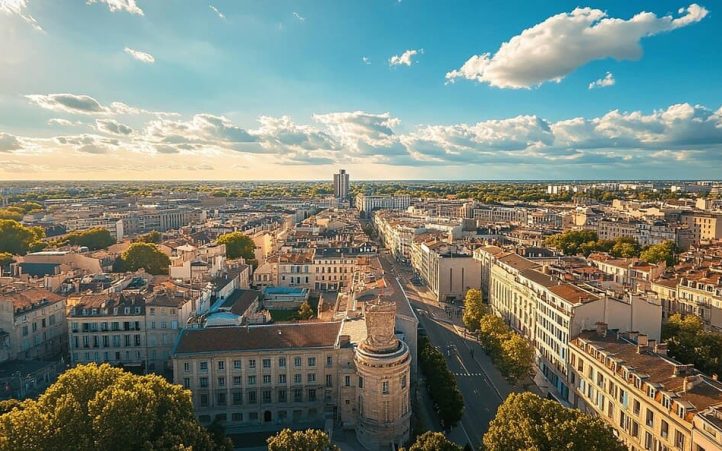 Panorama de la ville de Rome au coucher du soleil
